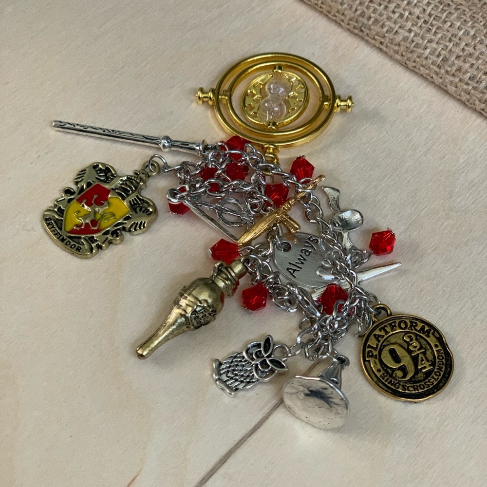 Harry Potter gold and silver charm bracelet